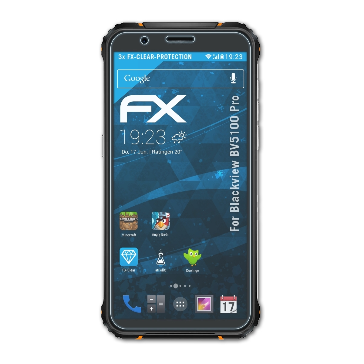 FX-Clear BV5100 Pro) Displayschutz(für 3x ATFOLIX Blackview