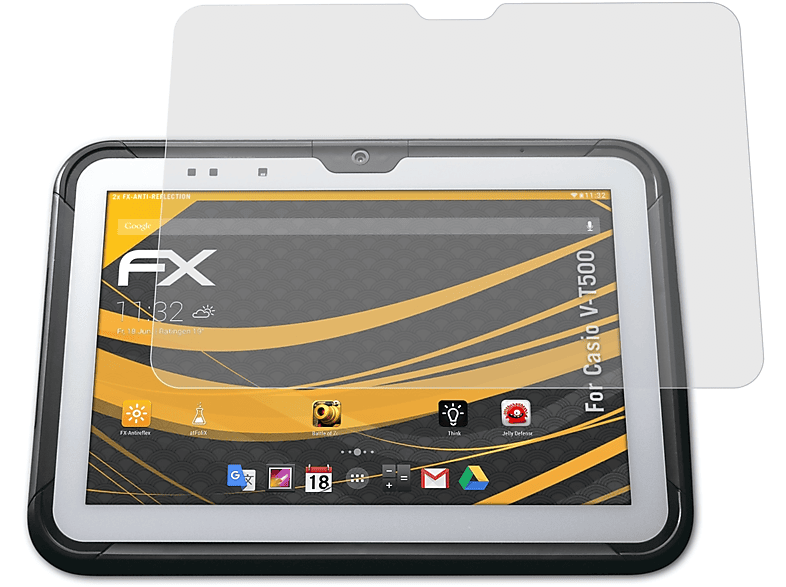 ATFOLIX V-T500) FX-Antireflex 2x Displayschutz(für Casio