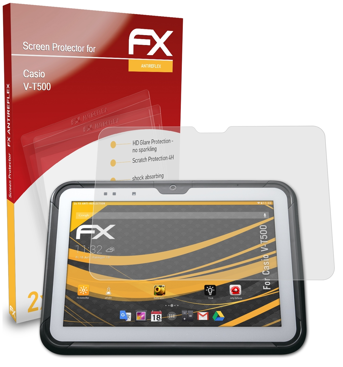 Displayschutz(für FX-Antireflex Casio 2x V-T500) ATFOLIX