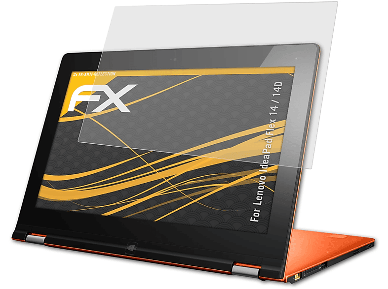 IdeaPad FX-Antireflex 14D) 2x Flex 14 / Lenovo ATFOLIX Displayschutz(für