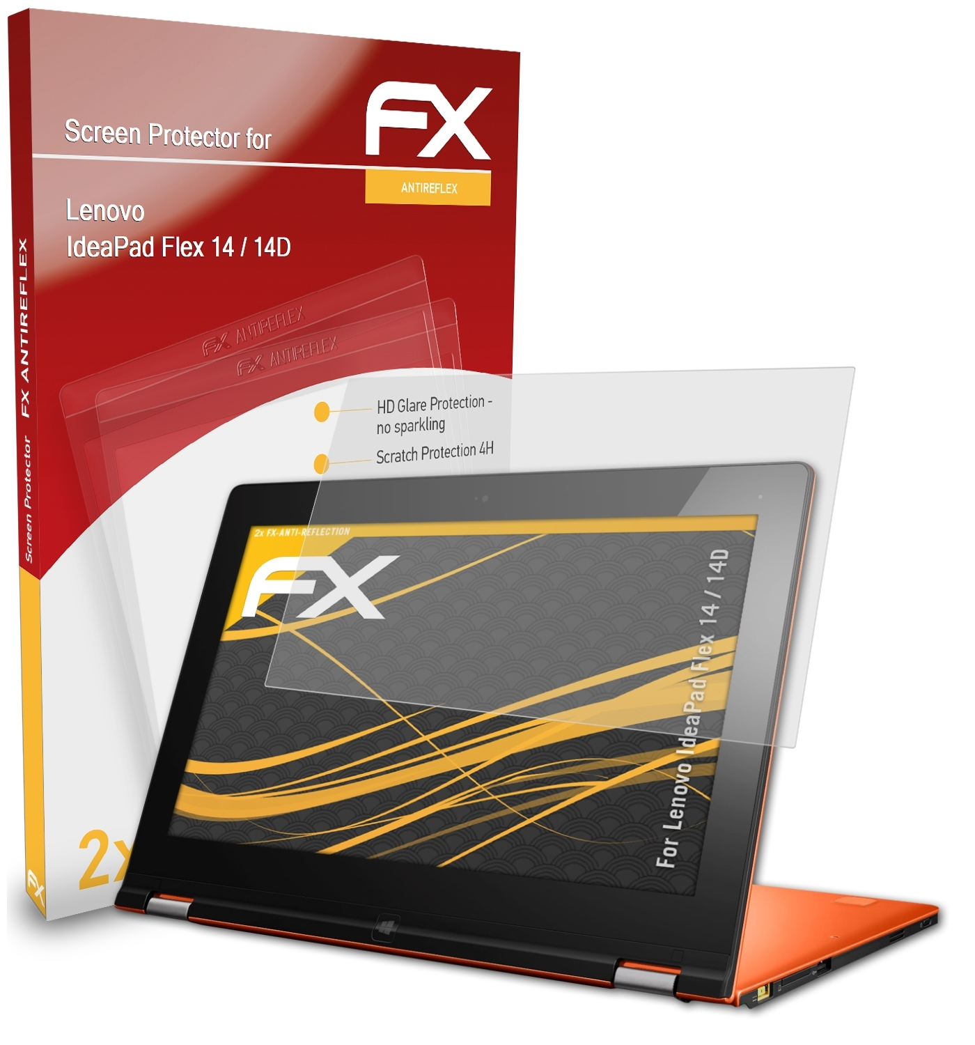 2x Lenovo ATFOLIX / Flex Displayschutz(für FX-Antireflex 14 IdeaPad 14D)