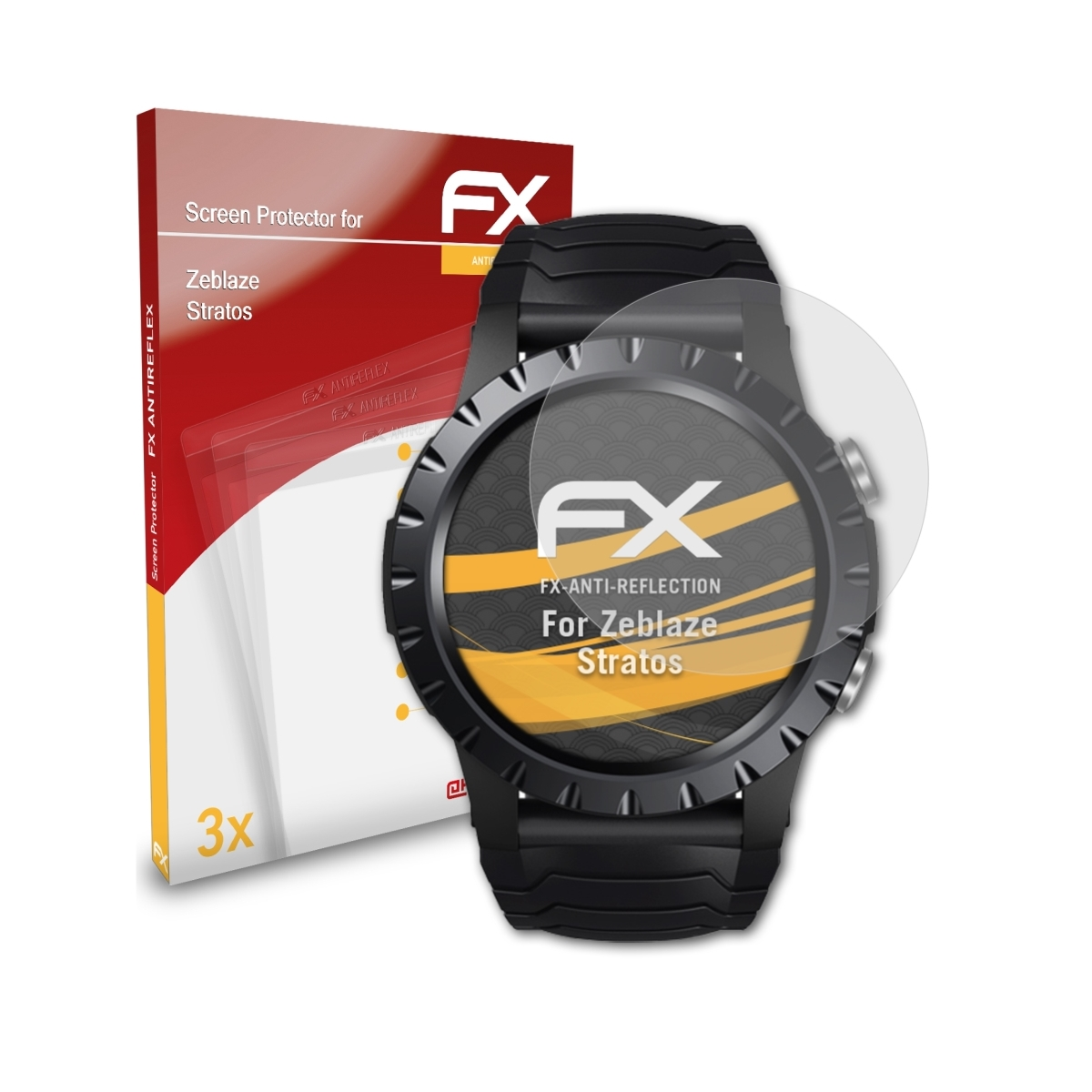 ATFOLIX 3x FX-Antireflex Displayschutz(für Stratos) Zeblaze