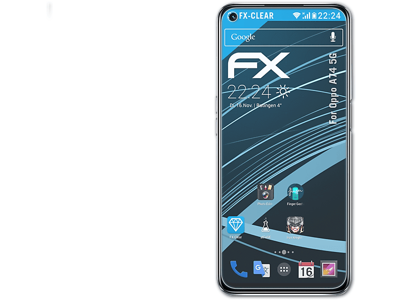 Oppo 5G) Displayschutz(für 3x A74 FX-Clear ATFOLIX