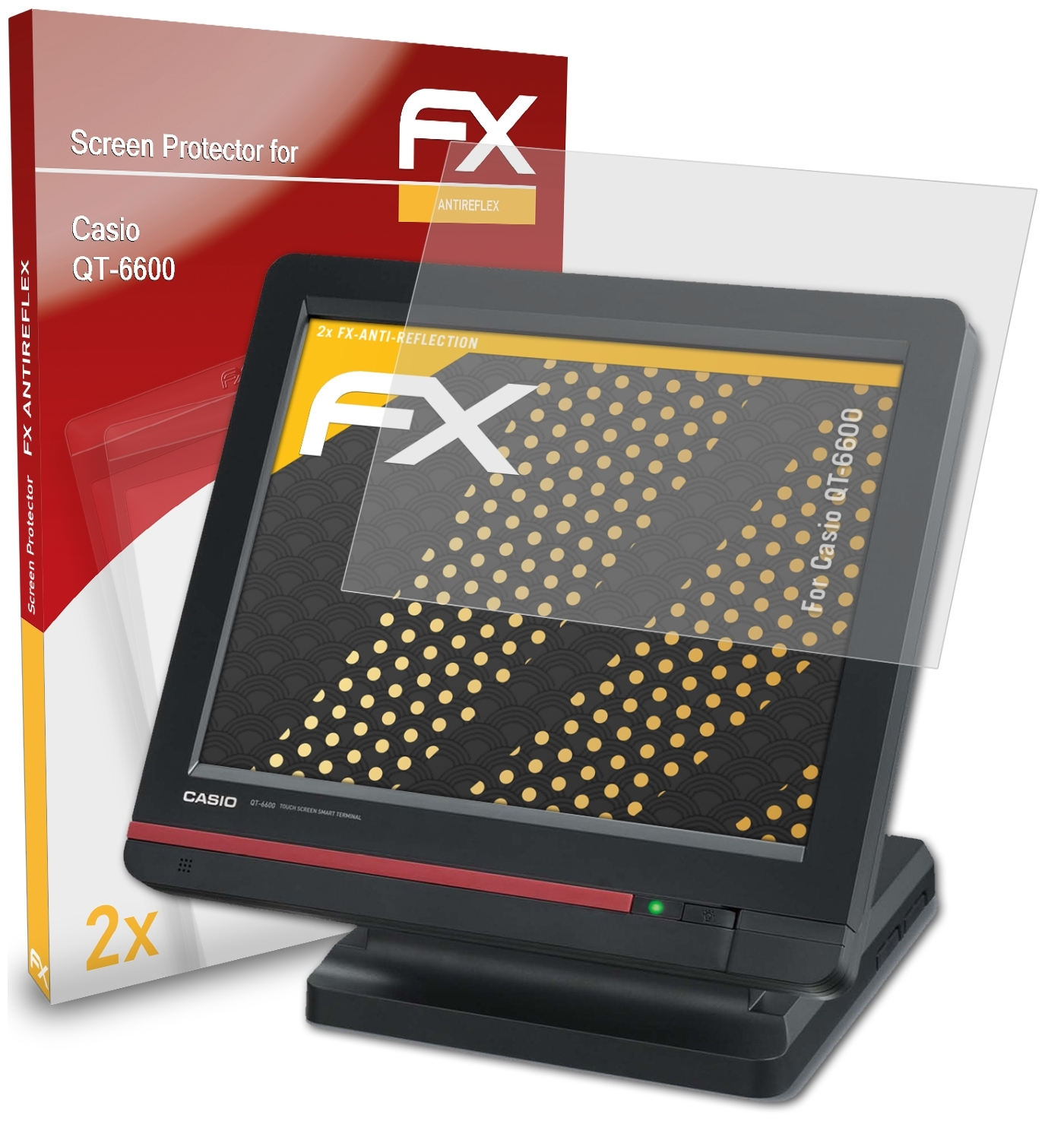ATFOLIX 2x FX-Antireflex Displayschutz(für QT-6600) Casio