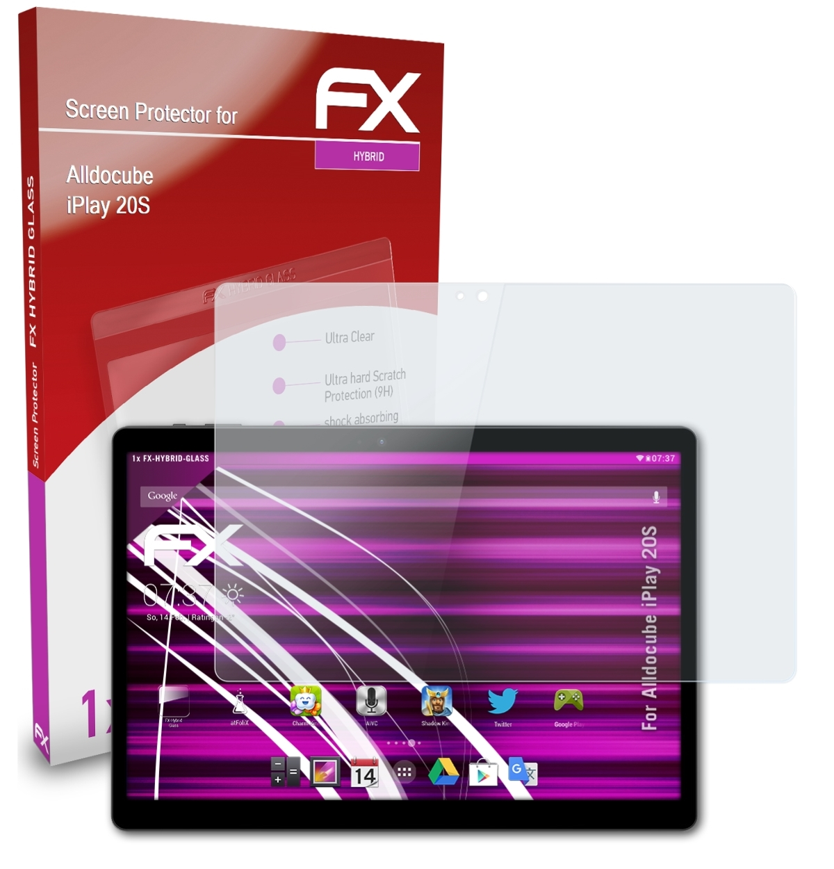 ATFOLIX FX-Hybrid-Glass Schutzglas(für Alldocube iPlay 20S)