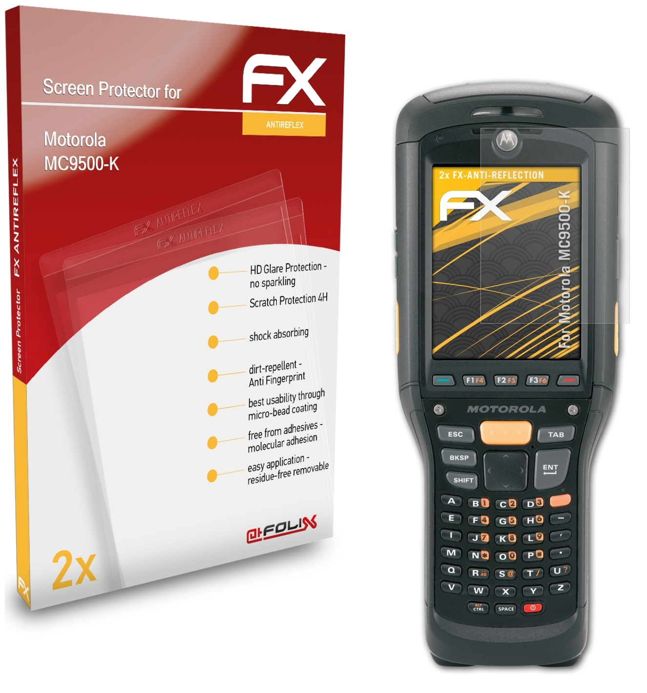 Displayschutz(für FX-Antireflex MC9500-K) Motorola 2x ATFOLIX