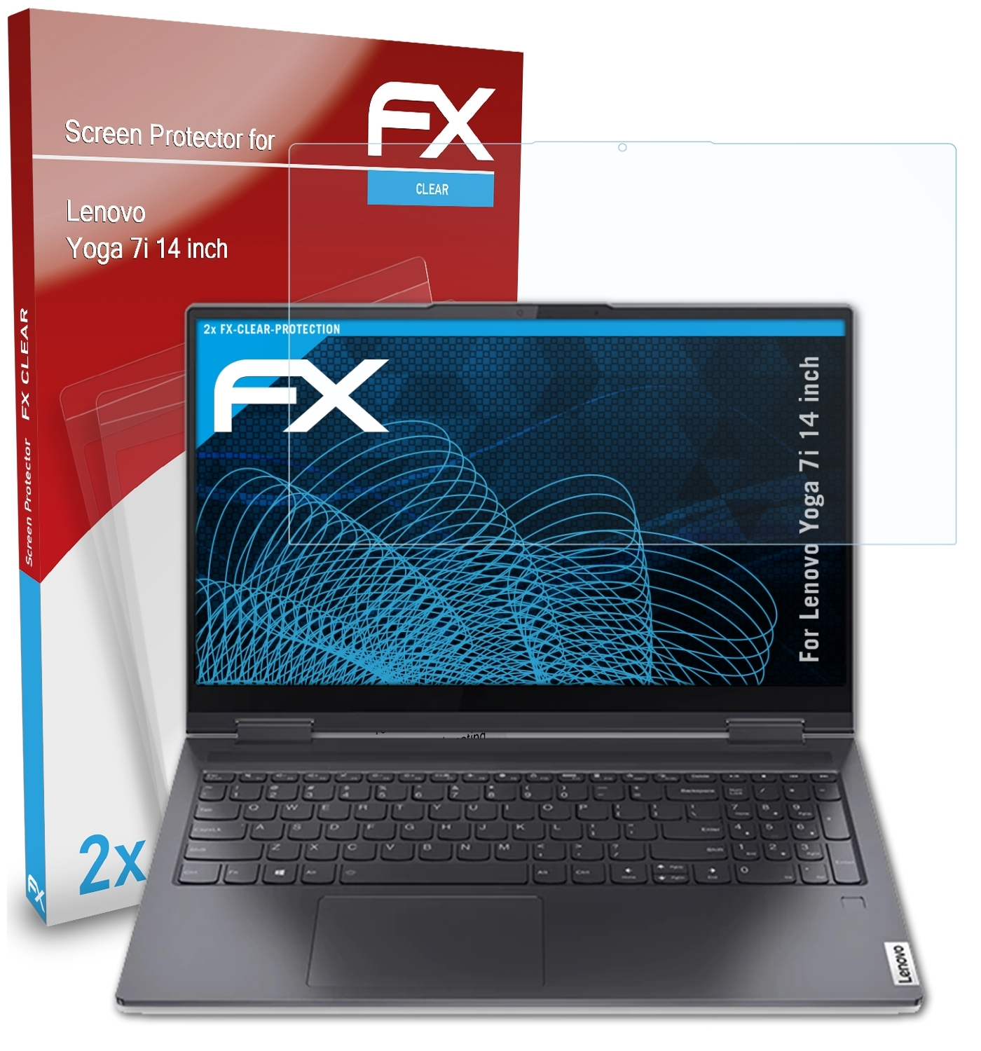 ATFOLIX 2x FX-Clear (14 Yoga inch)) Lenovo Displayschutz(für 7i