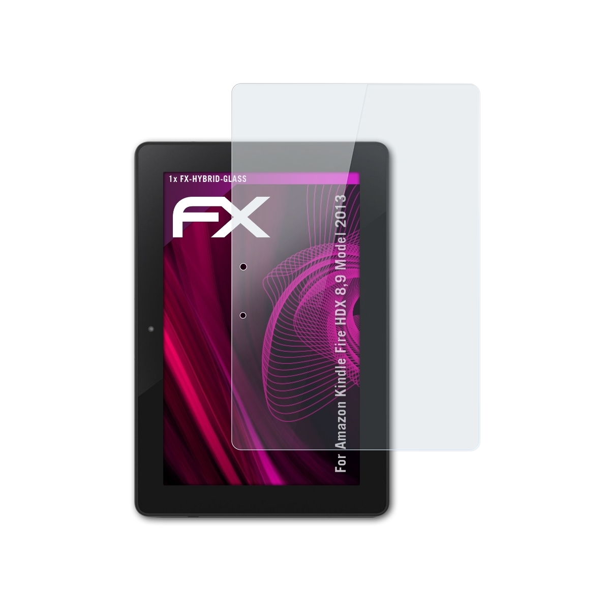 ATFOLIX FX-Hybrid-Glass Schutzglas(für Amazon (Model 8,9 Kindle HDX 2013)) Fire