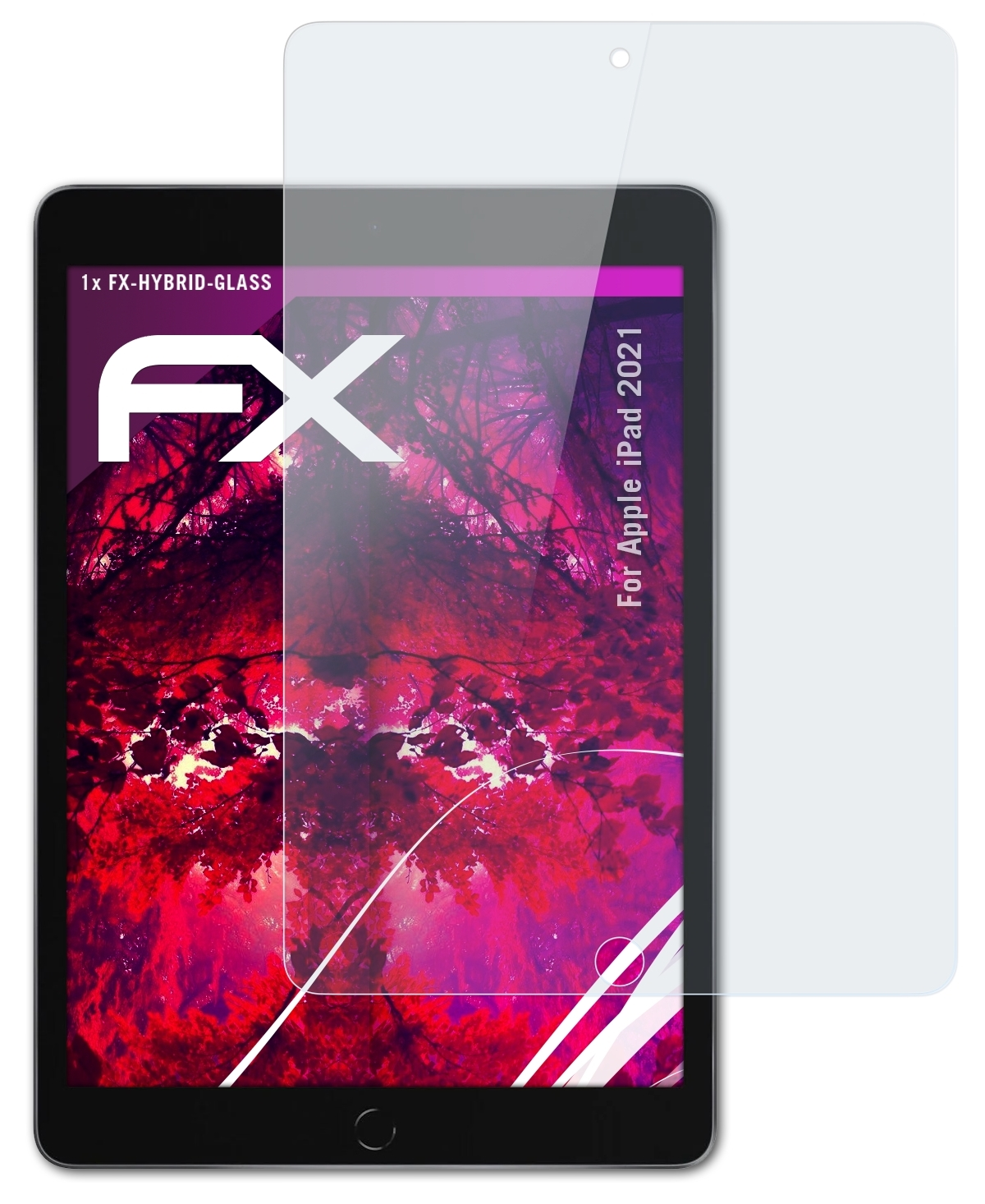 (2021)) ATFOLIX FX-Hybrid-Glass Schutzglas(für iPad Apple