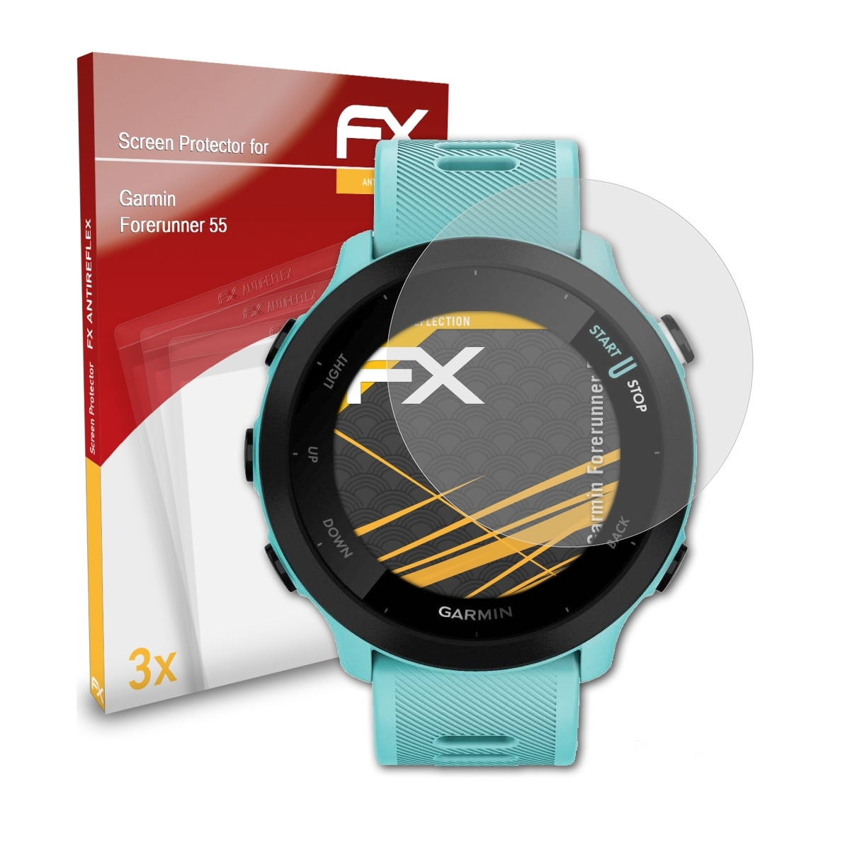 FX-Antireflex Garmin ATFOLIX Forerunner 55) Displayschutz(für 3x