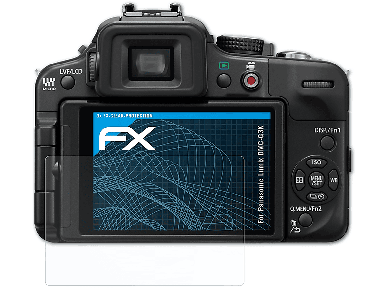Panasonic Lumix 3x DMC-G3K) ATFOLIX Displayschutz(für FX-Clear