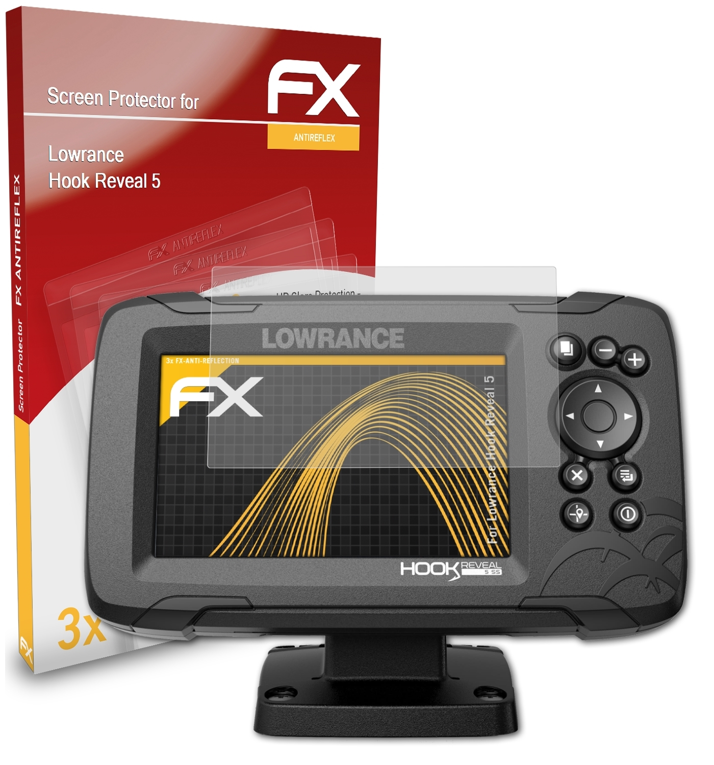 Displayschutz(für FX-Antireflex 5) Reveal Hook 3x Lowrance ATFOLIX