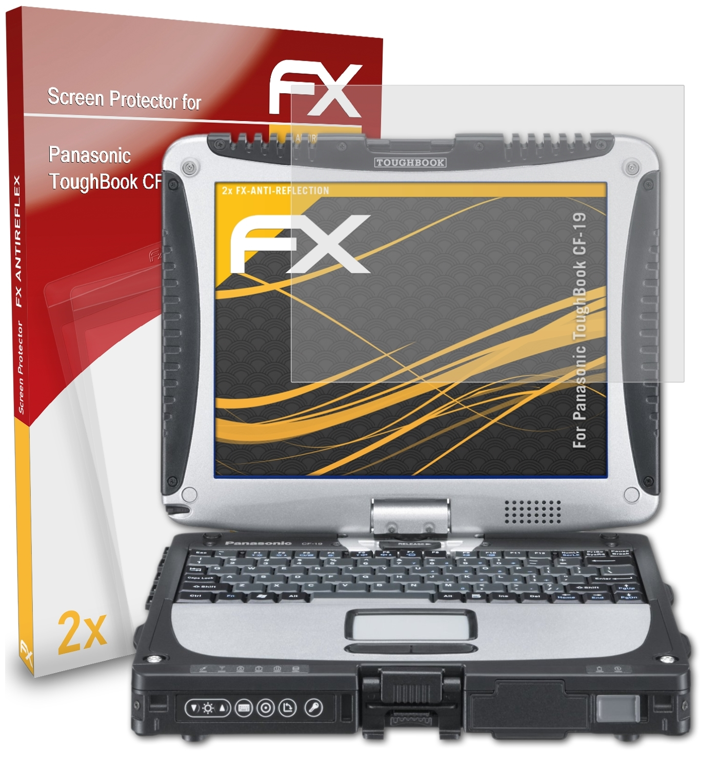 ATFOLIX 2x Panasonic ToughBook Displayschutz(für CF-19) FX-Antireflex