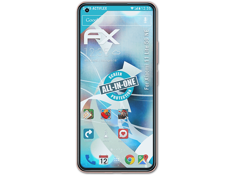 5G FX-ActiFleX Xiaomi ATFOLIX Lite NE) Displayschutz(für 3x 11
