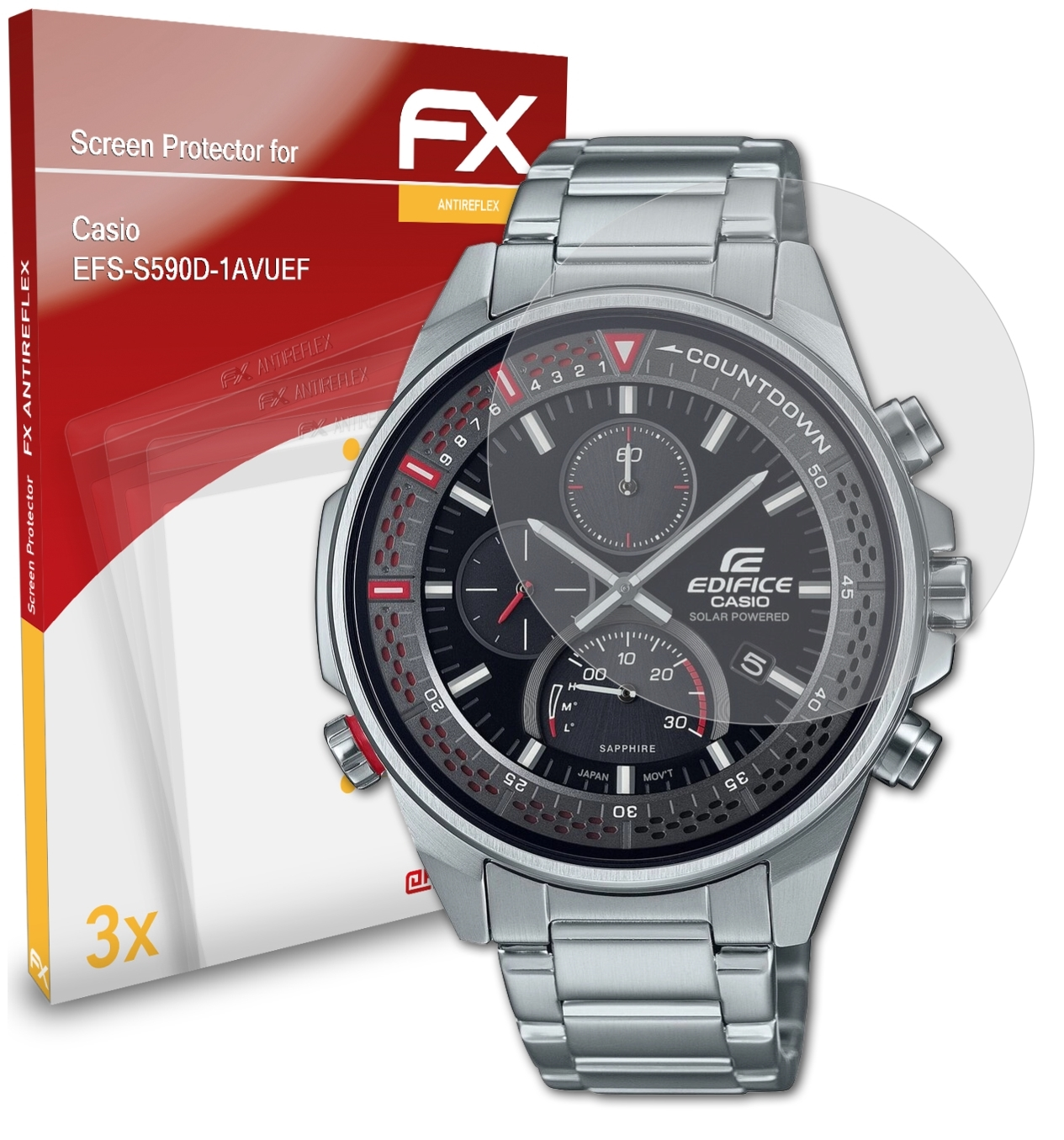 EFS-S590D-1AVUEF) Displayschutz(für Casio 3x FX-Antireflex ATFOLIX