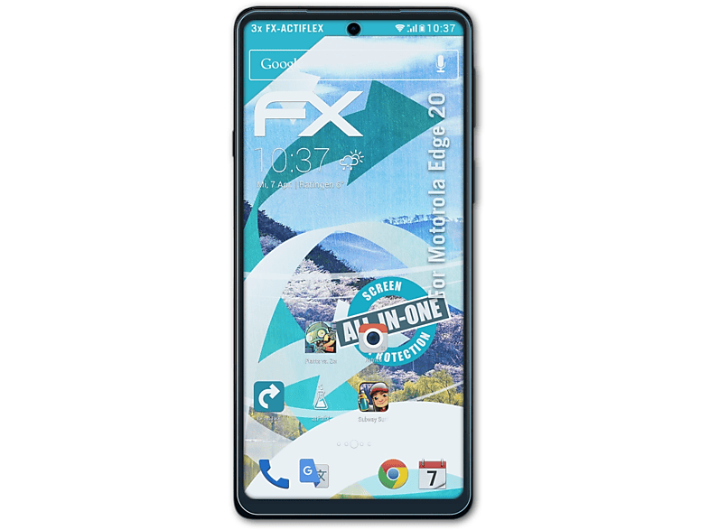 ATFOLIX 3x FX-ActiFleX Displayschutz(für Motorola Edge 20)