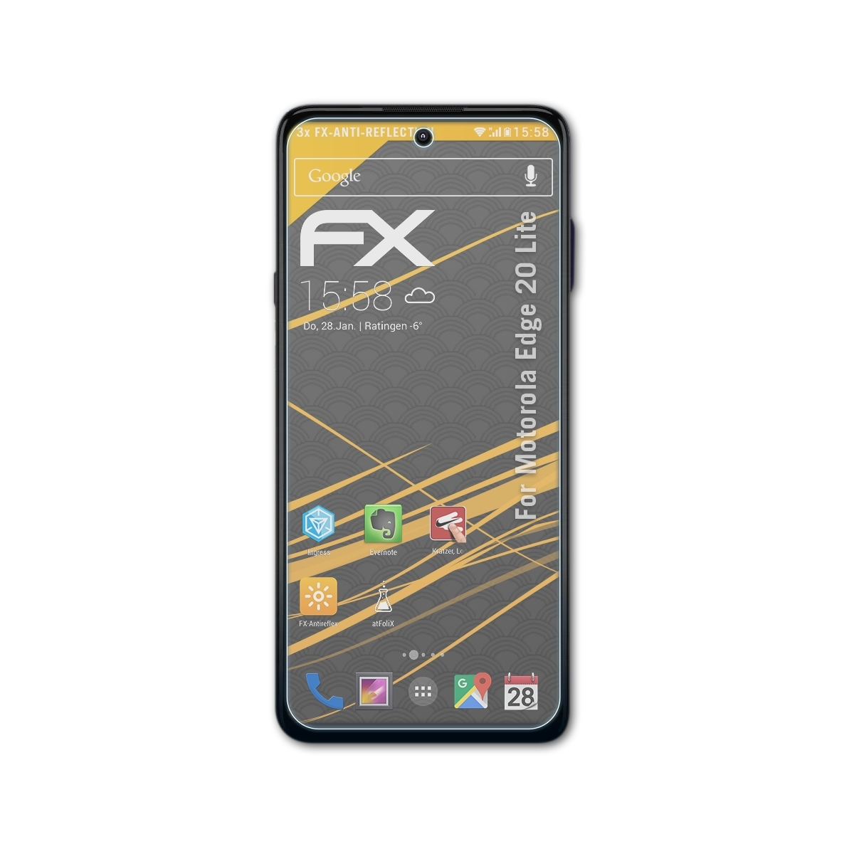 ATFOLIX 3x FX-Antireflex Displayschutz(für Lite) 20 Motorola Edge