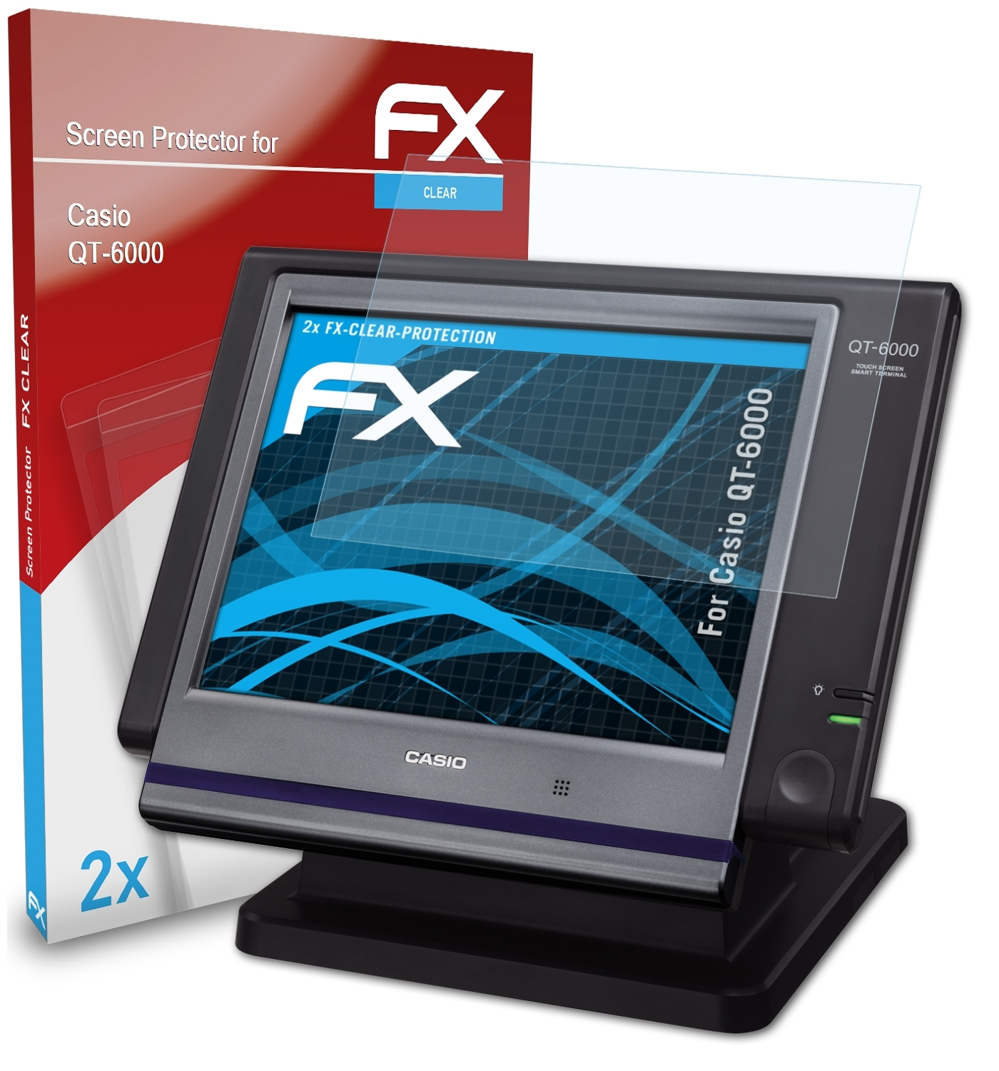 ATFOLIX 2x Casio QT-6000) FX-Clear Displayschutz(für