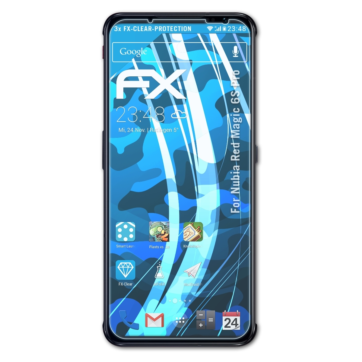 ATFOLIX 3x FX-Clear Displayschutz(für Pro) Red Nubia Magic 6S