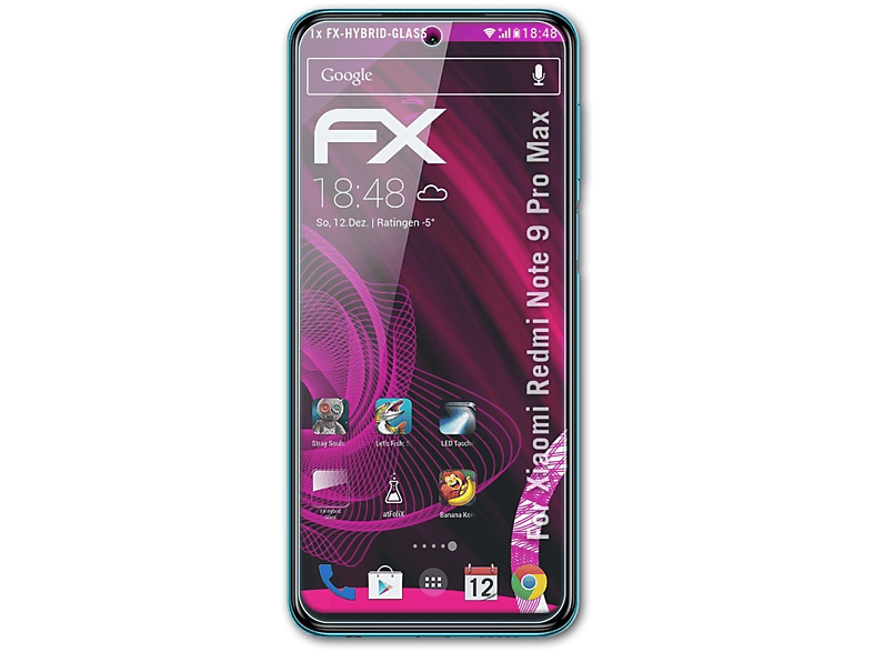 ATFOLIX FX-Hybrid-Glass Schutzglas(für Note Pro Xiaomi Redmi Max) 9