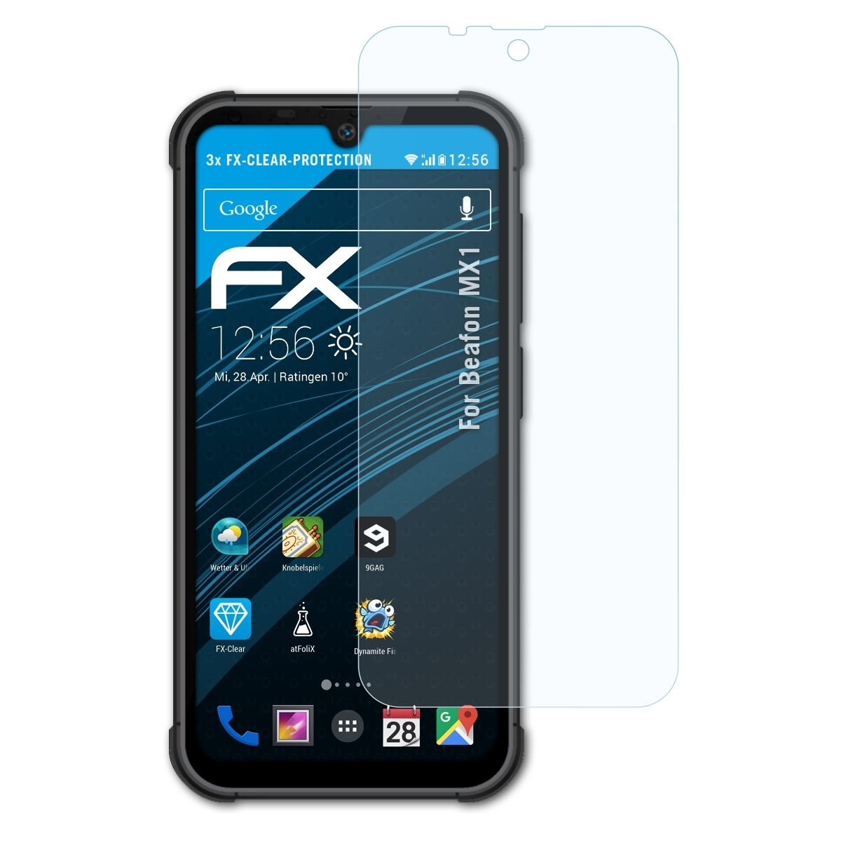 ATFOLIX 3x FX-Clear MX1) Beafon Displayschutz(für