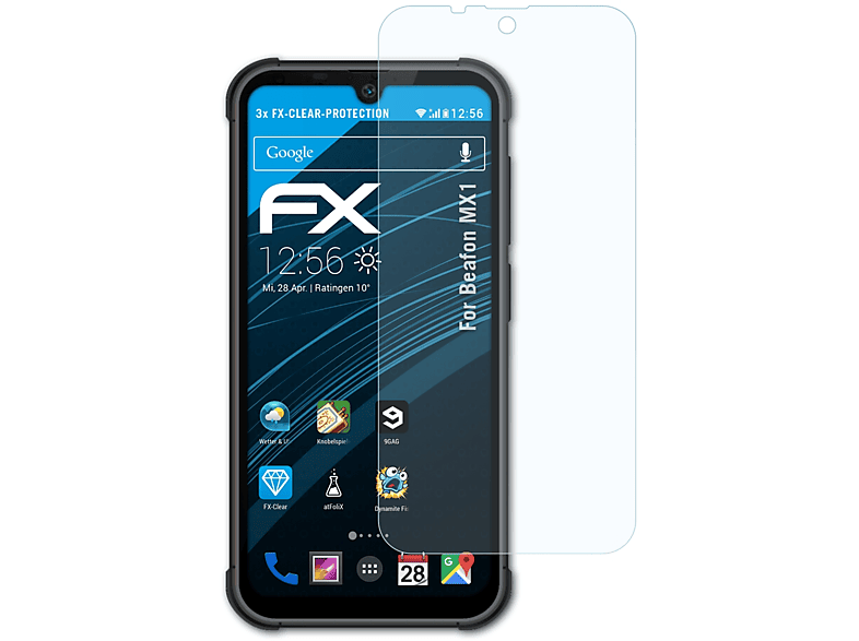 ATFOLIX 3x FX-Clear Displayschutz(für Beafon MX1) | Displayschutzfolien & Gläser
