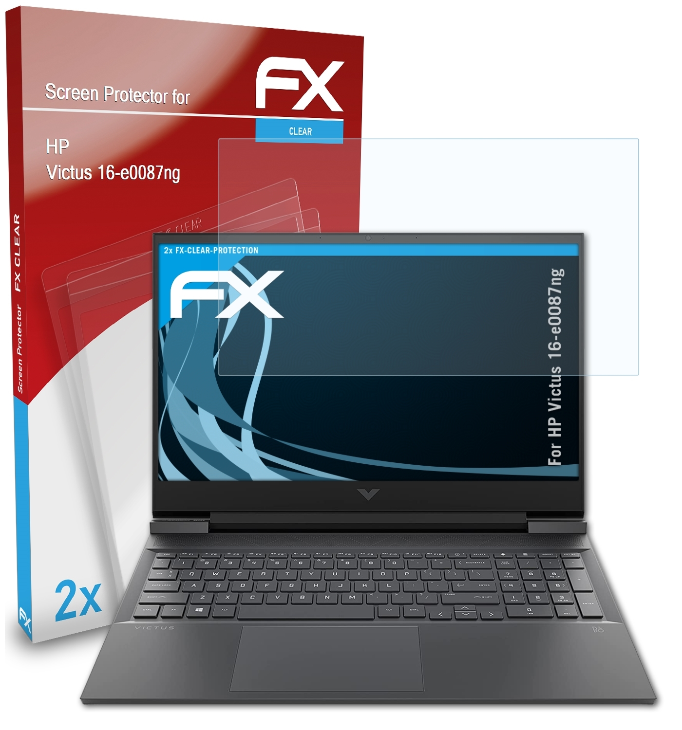 ATFOLIX 2x FX-Clear Displayschutz(für Victus 16-e0087ng) HP