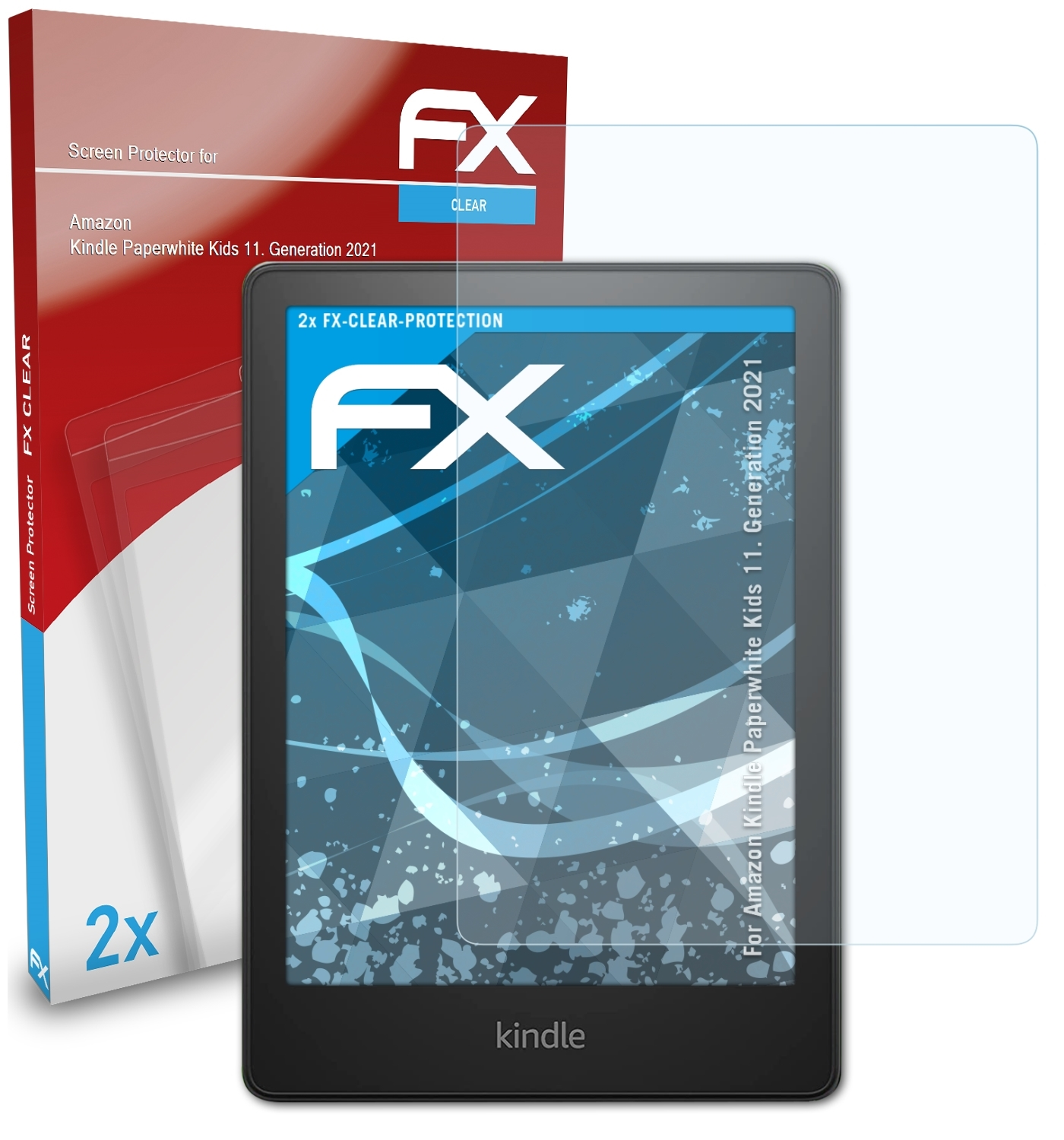 Amazon Kindle Kids 2021)) Displayschutz(für Paperwhite FX-Clear (11. Generation 2x ATFOLIX