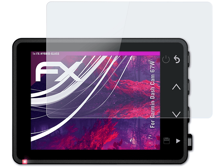 ATFOLIX FX-Hybrid-Glass Schutzglas(für Garmin Dash Cam 67W)
