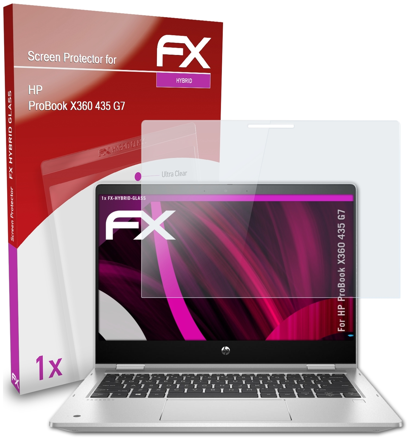 ATFOLIX FX-Hybrid-Glass Schutzglas(für HP ProBook G7) 435 X360