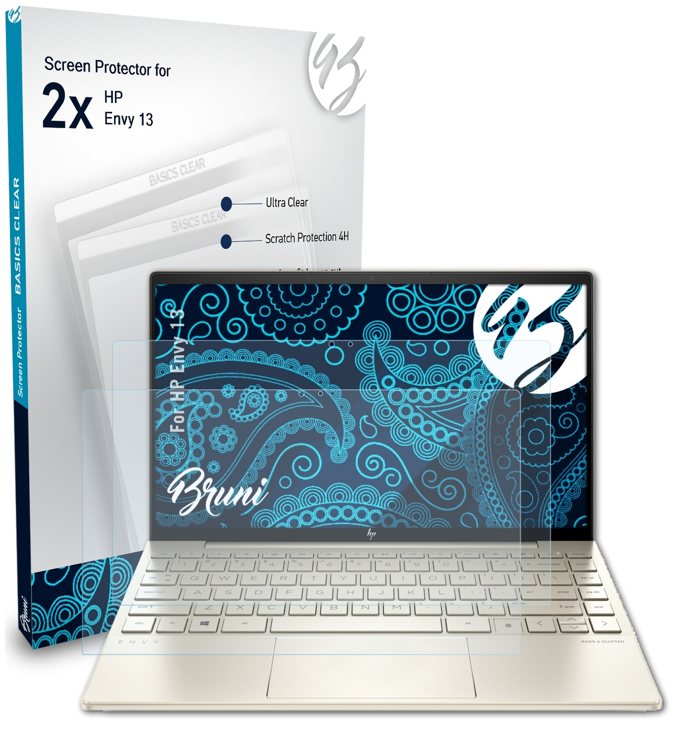 Envy 13) HP Basics-Clear Schutzfolie(für BRUNI 2x