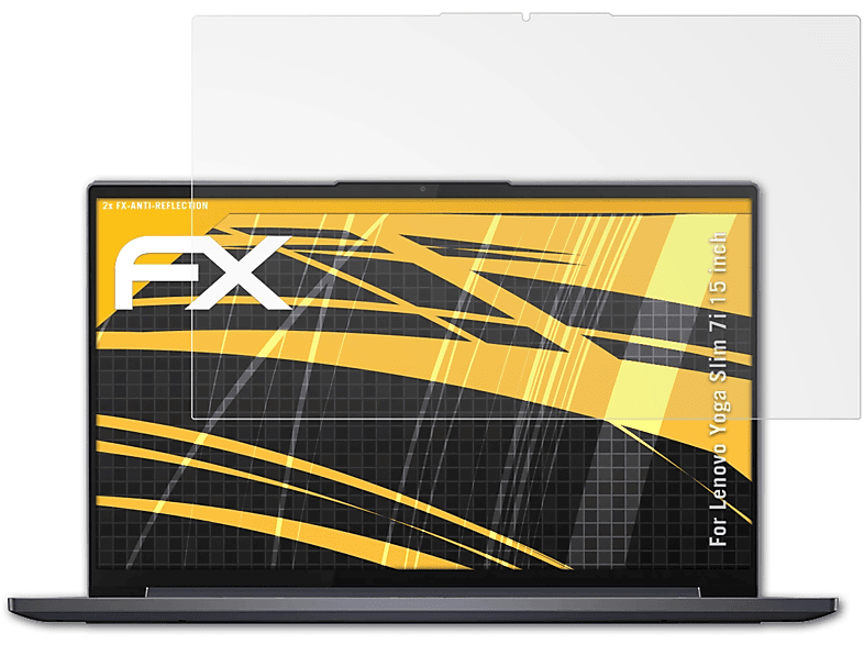 ATFOLIX 2x FX-Antireflex Displayschutz(für Lenovo Yoga Slim 7i (15 inch))