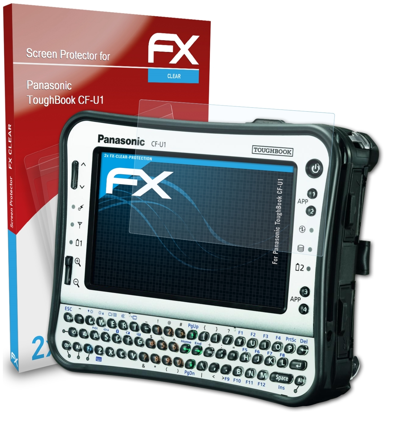 ATFOLIX 2x FX-Clear Displayschutz(für Panasonic ToughBook CF-U1)