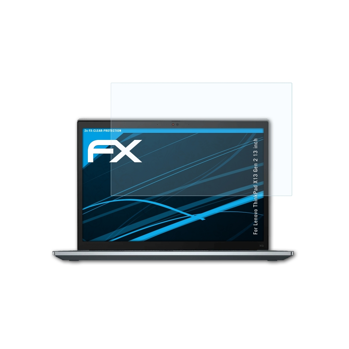 ATFOLIX 2x FX-Clear ThinkPad Lenovo Gen 2 Displayschutz(für inch)) X13 (13