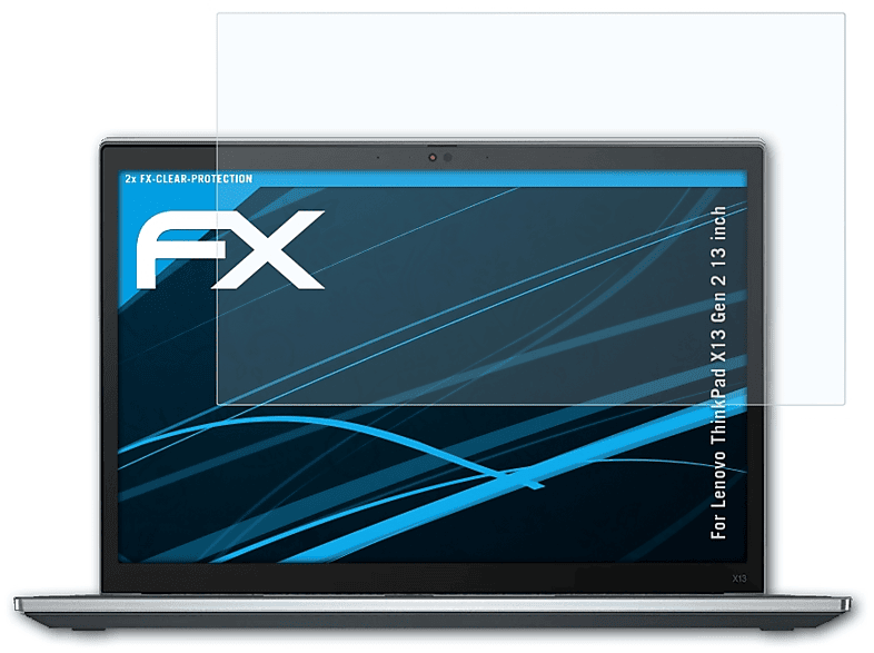 ATFOLIX 2x FX-Clear Displayschutz(für Lenovo ThinkPad X13 Gen 2 (13 inch))