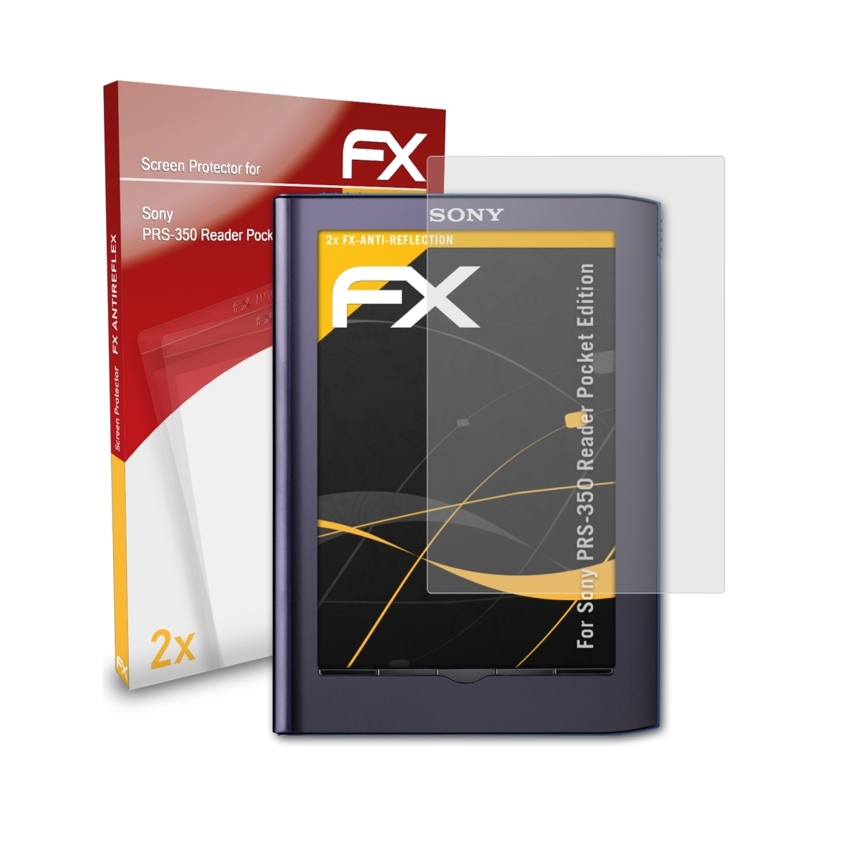 2x ATFOLIX PRS-350 FX-Antireflex Displayschutz(für Pocket Sony Edition) Reader