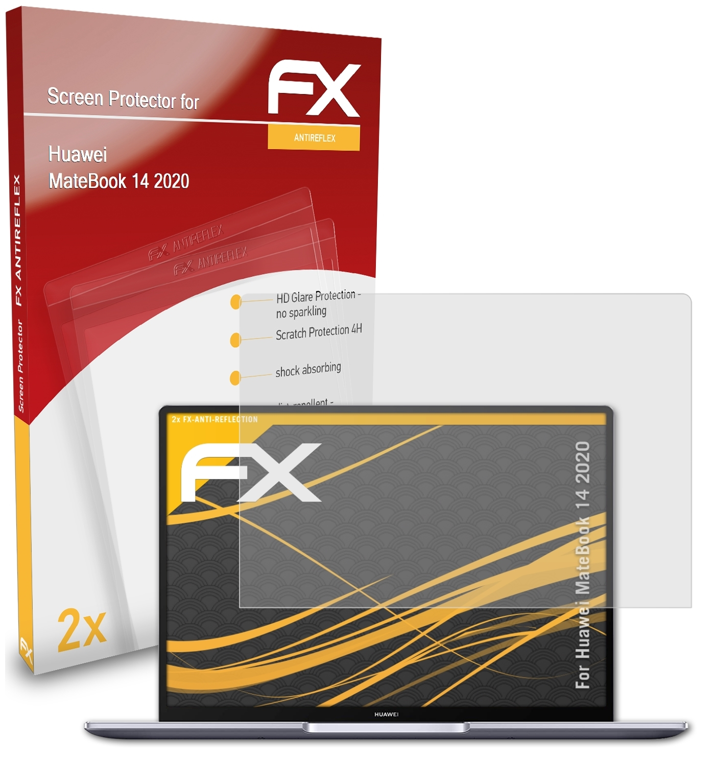 ATFOLIX 2x FX-Antireflex Displayschutz(für 14 MateBook Huawei (2020))