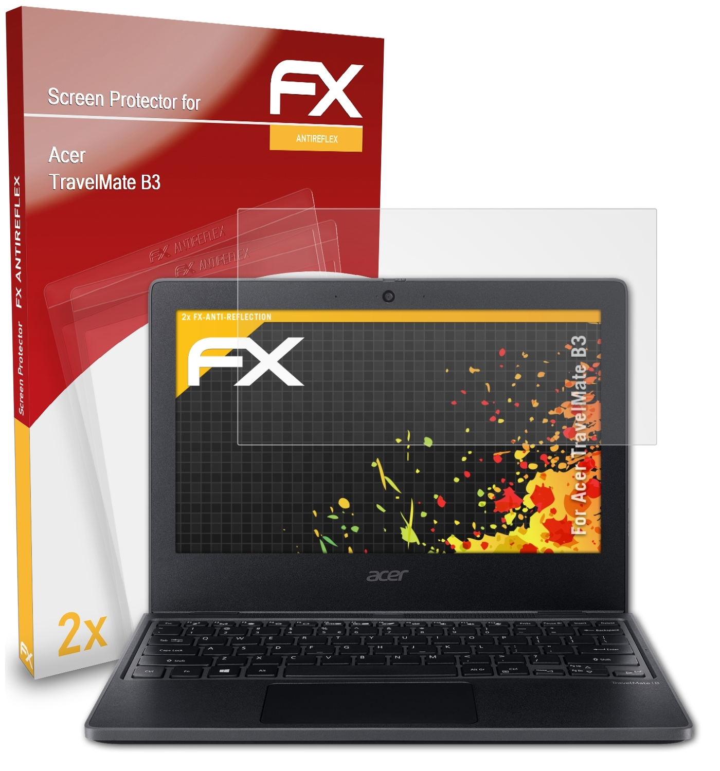 Displayschutz(für Acer FX-Antireflex ATFOLIX B3) 2x TravelMate