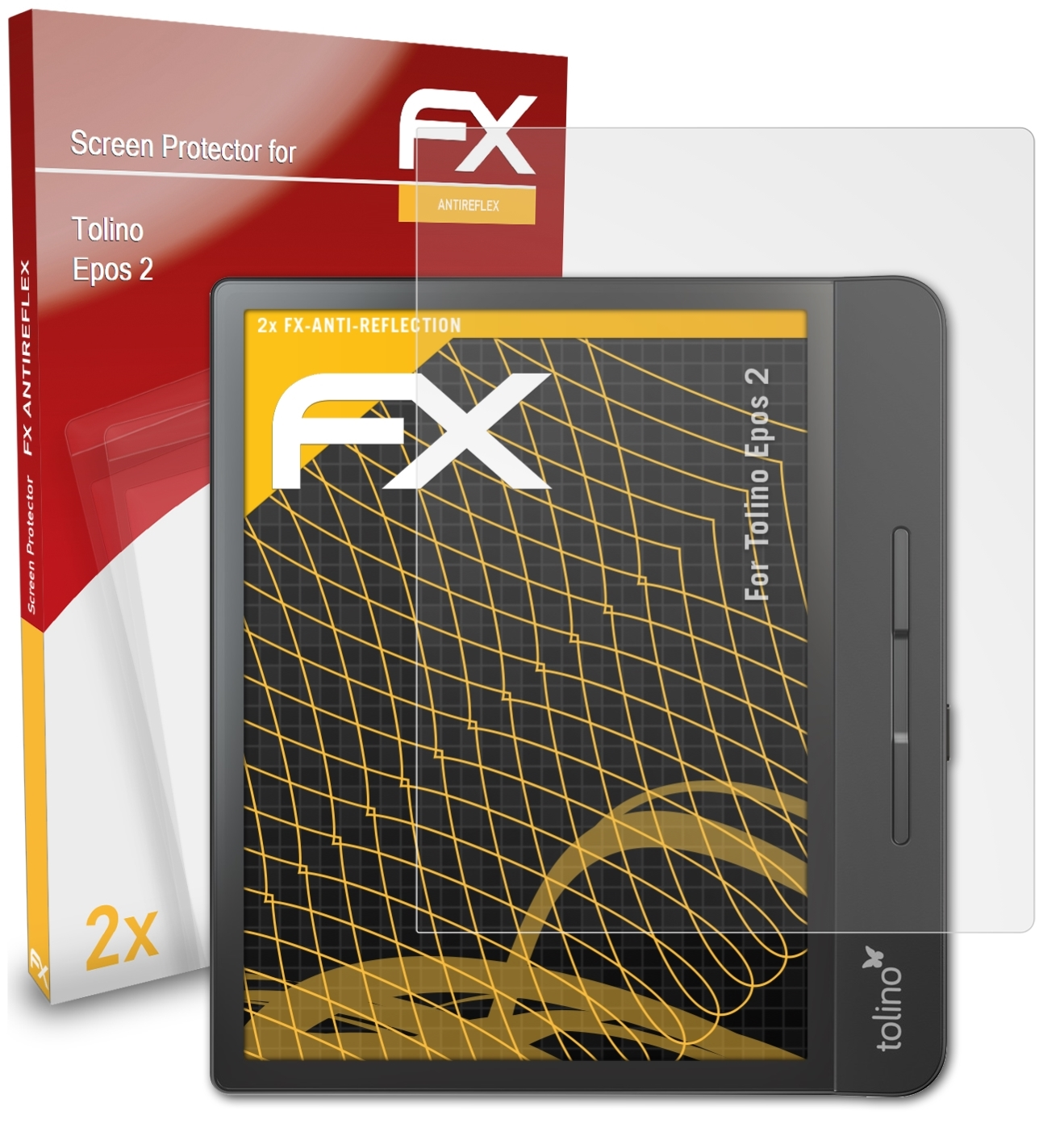 2) ATFOLIX FX-Antireflex Epos Displayschutz(für 2x Tolino
