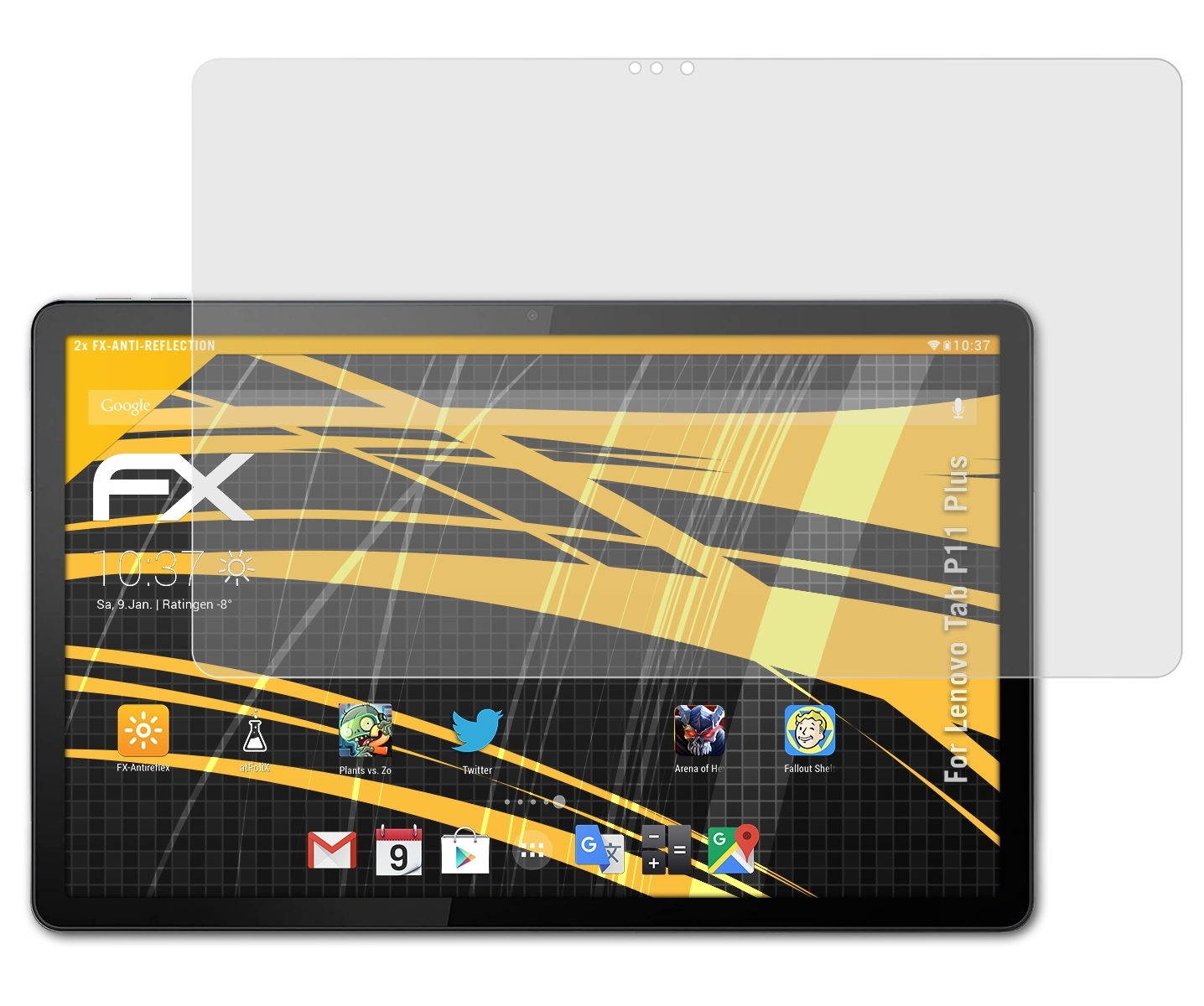 P11 Displayschutz(für ATFOLIX FX-Antireflex 2x Tab Lenovo Plus)