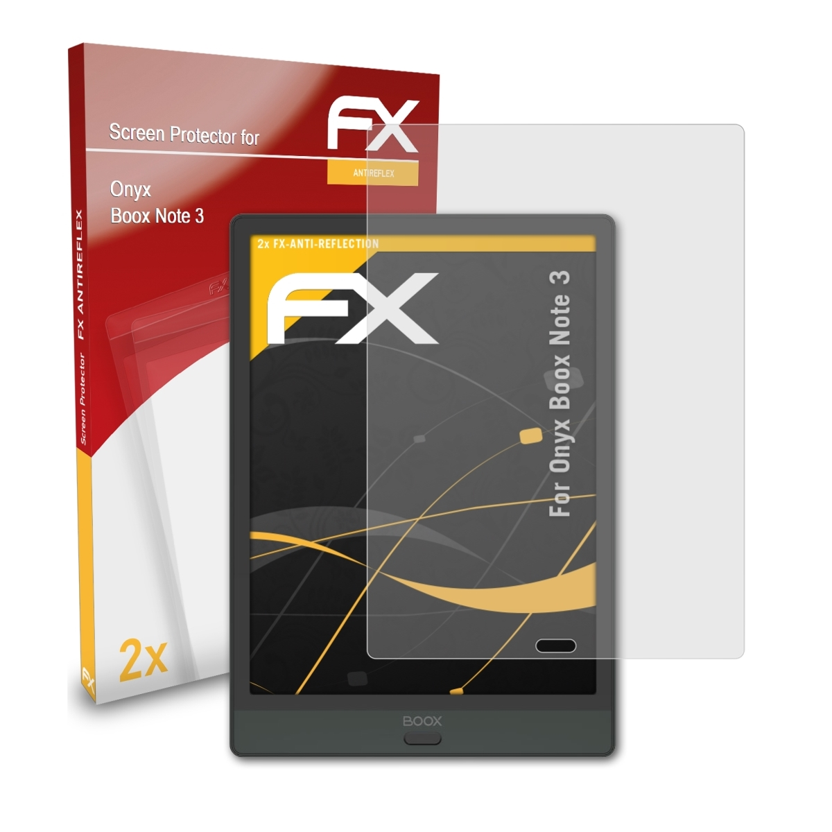 BOOX FX-Antireflex Note 3) ATFOLIX Displayschutz(für 2x
