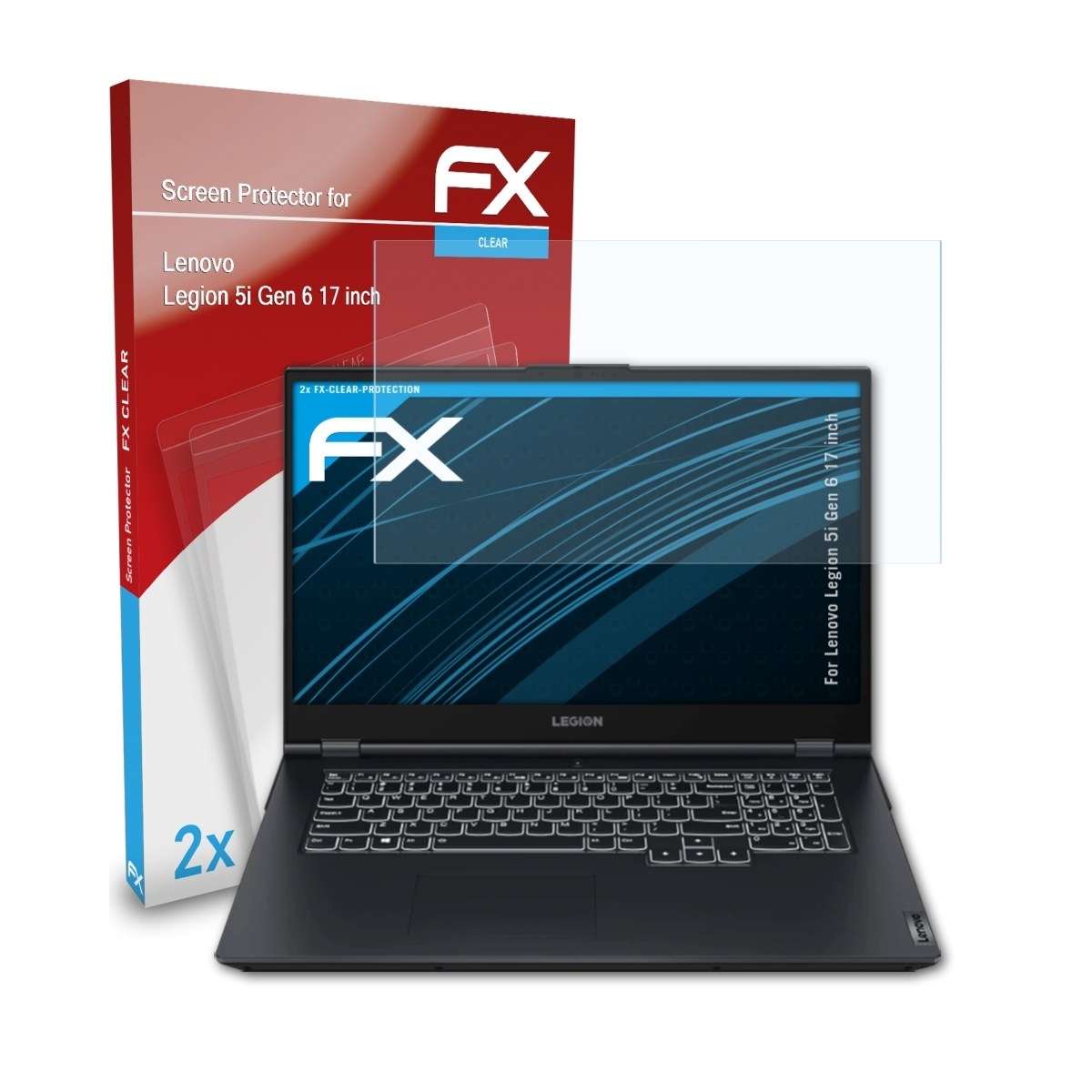 ATFOLIX 2x FX-Clear Displayschutz(für Lenovo Gen Legion 5i 6 (17 inch))