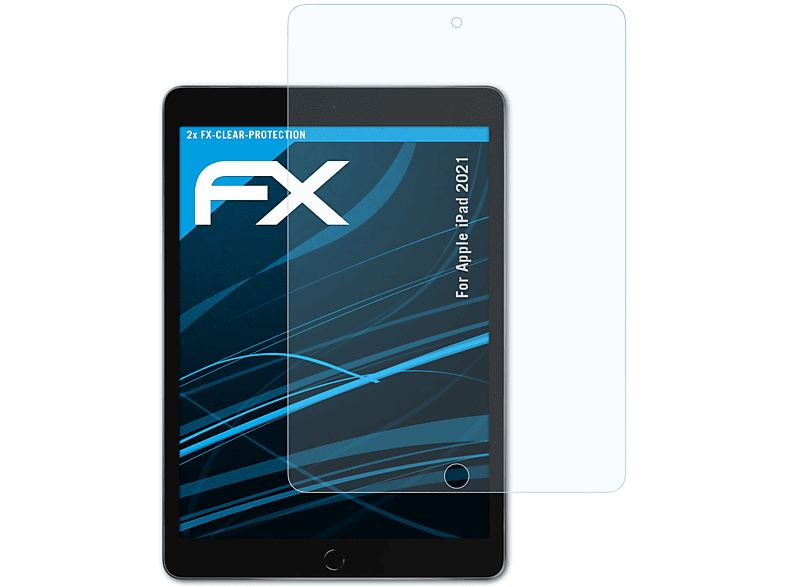 ATFOLIX 2x Apple (2021)) iPad Displayschutz(für FX-Clear