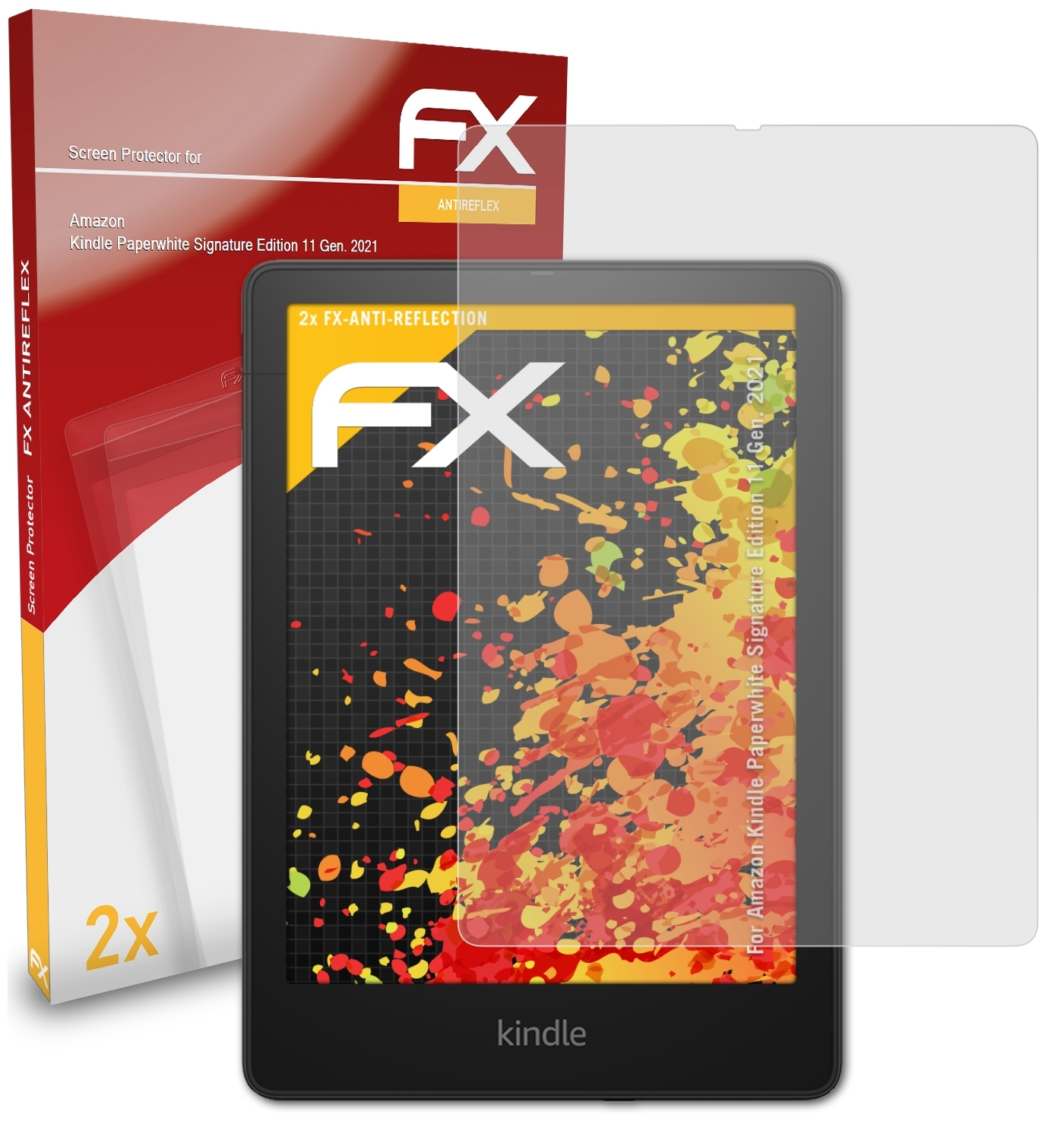 (11 Amazon 2021)) Paperwhite Kindle Displayschutz(für FX-Antireflex Signature Gen. ATFOLIX Edition 2x