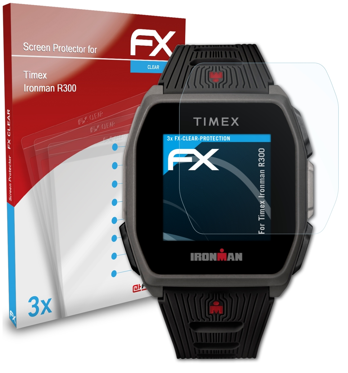 ATFOLIX 3x FX-Clear Displayschutz(für R300) Timex Ironman
