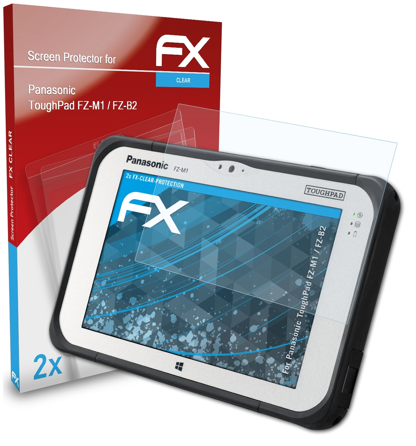 ATFOLIX 2x FX-Clear Displayschutz(für Panasonic FZ-B2) FZ-M1 / ToughPad