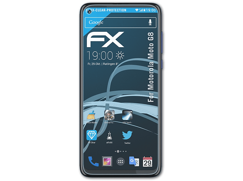ATFOLIX 3x FX-Clear G8) Displayschutz(für Moto Motorola