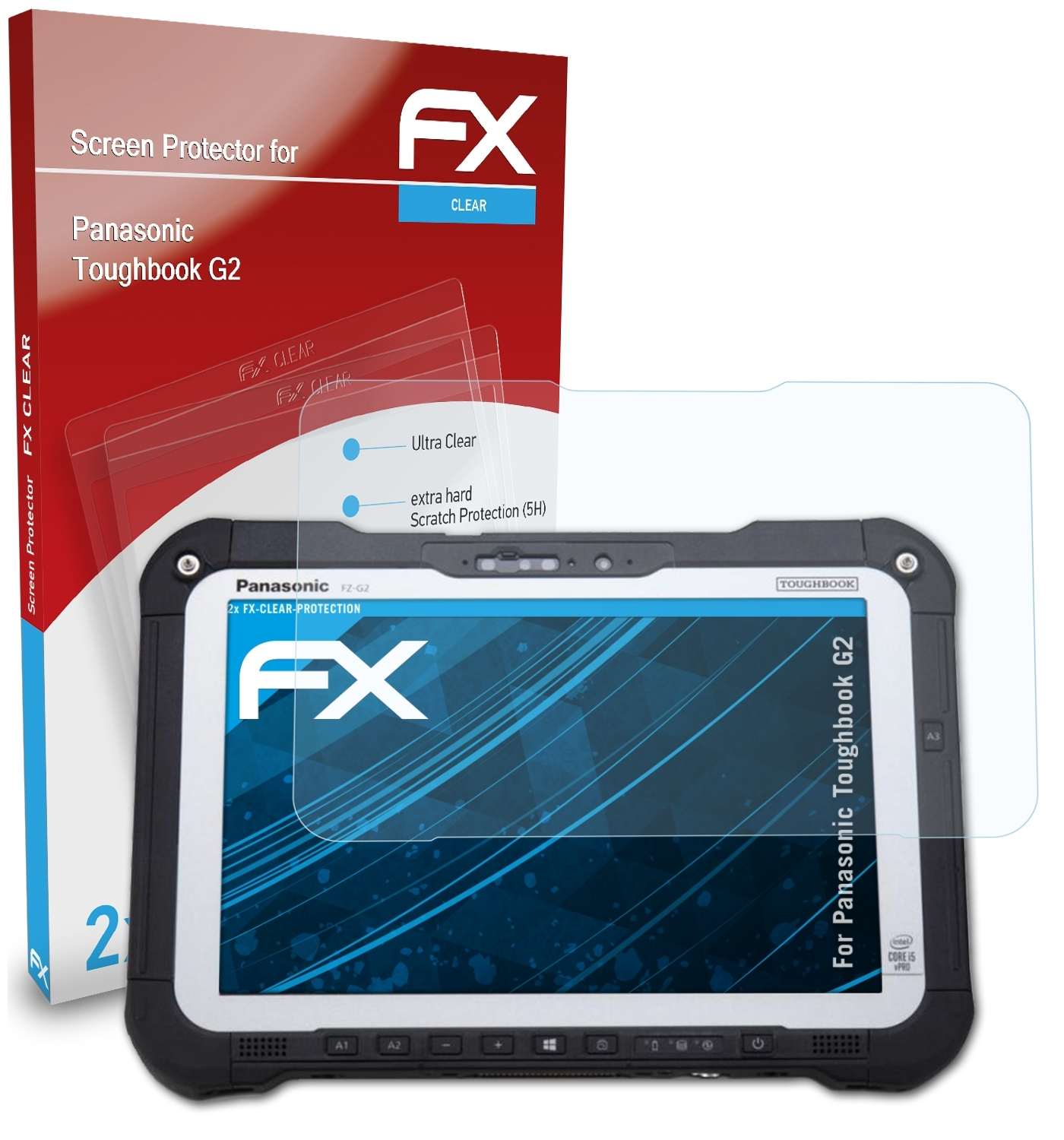 Toughbook Displayschutz(für G2) FX-Clear Panasonic 2x ATFOLIX