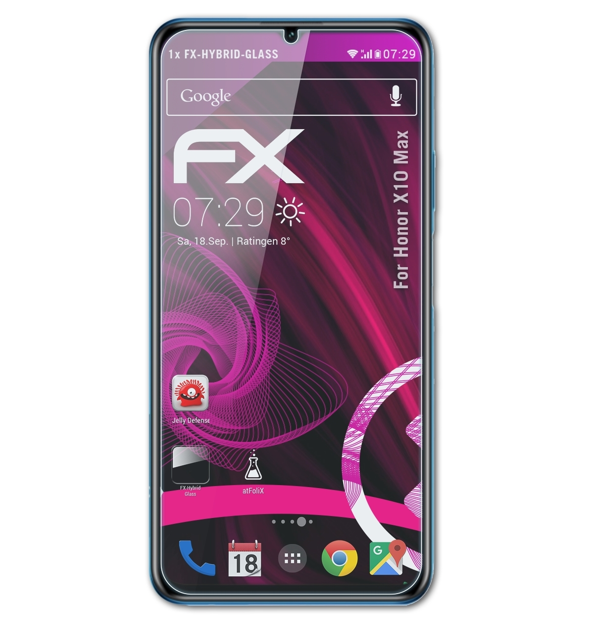 ATFOLIX FX-Hybrid-Glass Honor Max) X10 Schutzglas(für