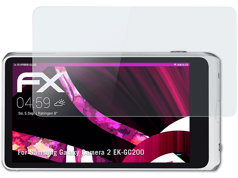 Galaxy Camera ATFOLIX FX-Hybrid-Glass 2 (EK-GC200)) Schutzglas(für Samsung